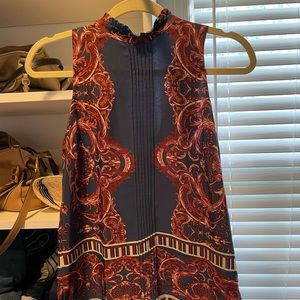 Navy tank top with open back